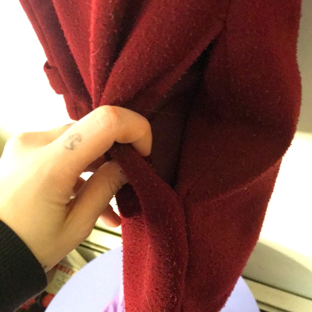 🆕✨Forever21 Burgundy Double Button Detachable Hooded Fall Coat! Sz S!BNWOT!✨ - Picture 7 of 13